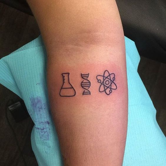 Small chemistry/science tattoo.