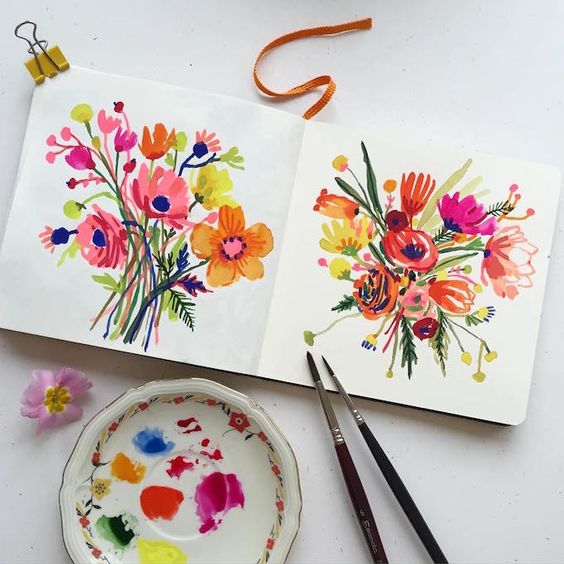 Inspirational IG: Beautiful Watercolor Blooms by Carolyn Gavin
