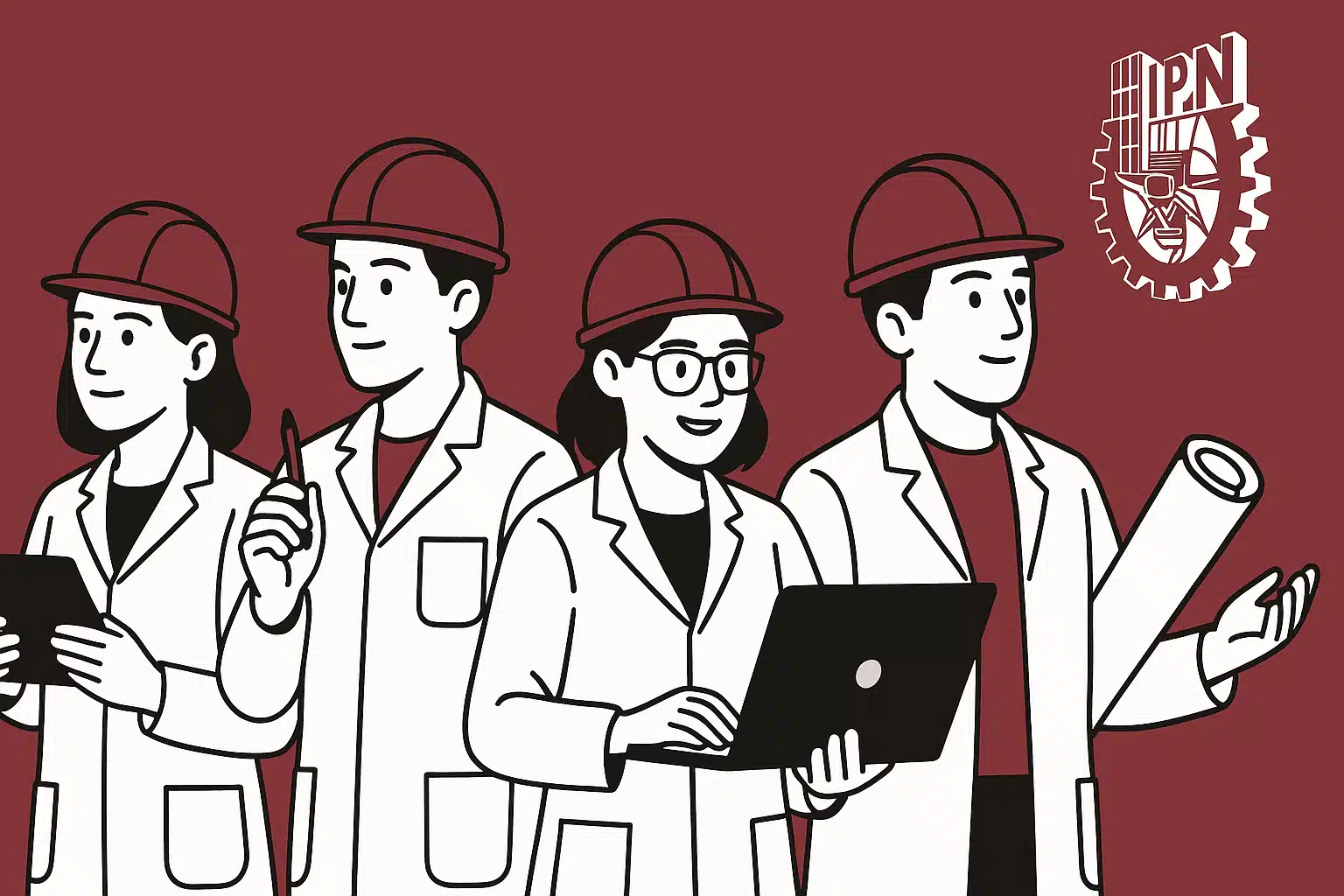 001 Modern Illustration Of Ipn Instituto Pol