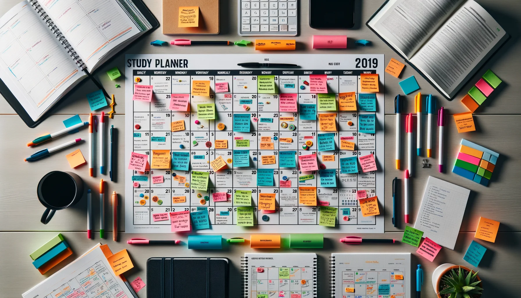 Calendario de plan de estudio para examen UNAM